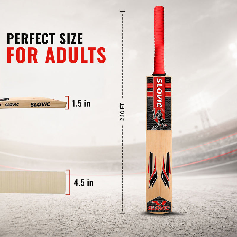 Full Size Wooden Cricket Bat -Size 8