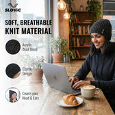 Winter Cap for Men & Women - Roll Over Fit - Warm & Comfortable Blue Cap
