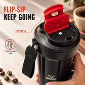 Heat Lock Coffee Tumbler 400ml - Black - Travel Mug