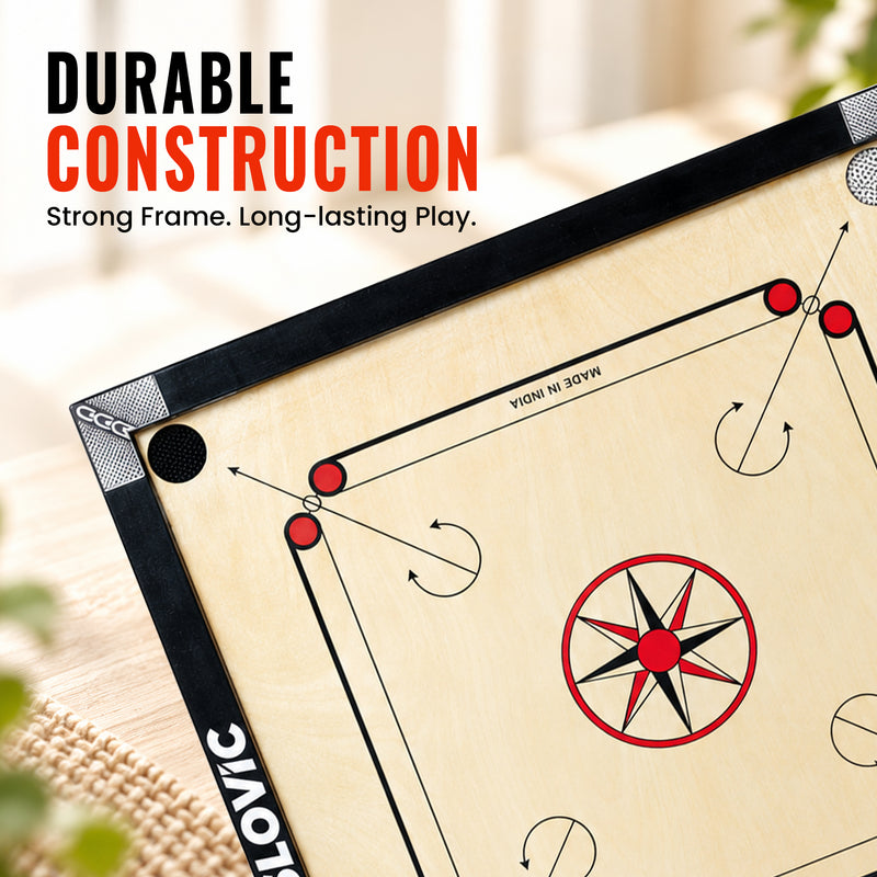 Carrom Board 32 × 32 Inches with 5-Ply Carton