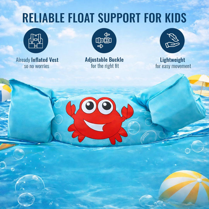 Slovic Kids Swimming Arm Inflated Floating Water Wings with Adjustable Buckle (2–6 Years) | Ideal for Pool & Beach Use