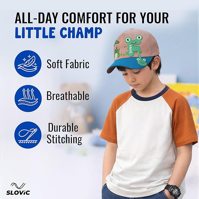 Slovic Kids Cap | Frog & Rabbit Design