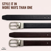 2-in-1 Reversible Leather Belt for Women