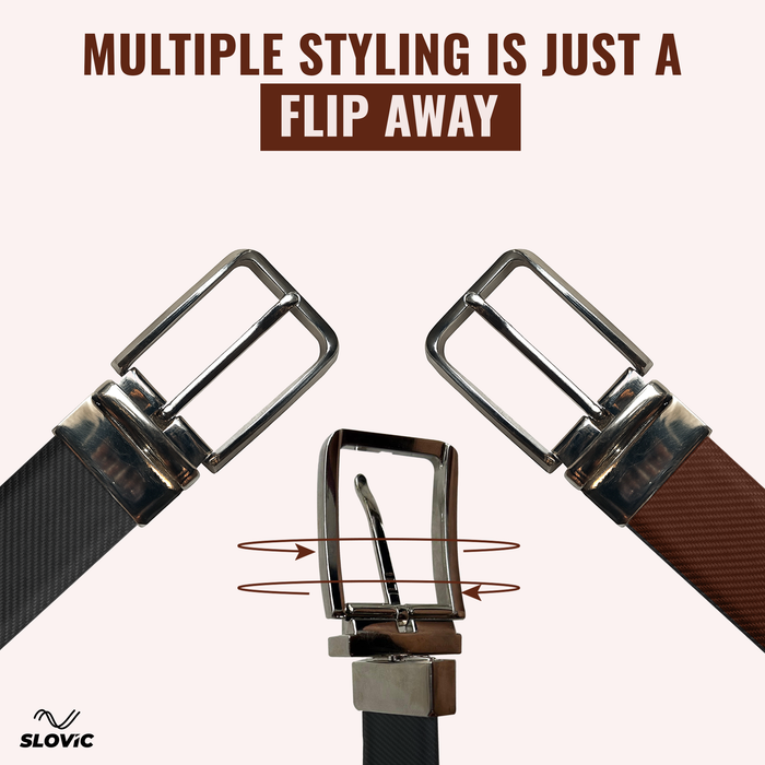 SLOVIC Leather Belt for Mens
