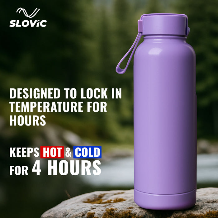 Slovic Peach PU Insulated Water Bottle - 900 ML