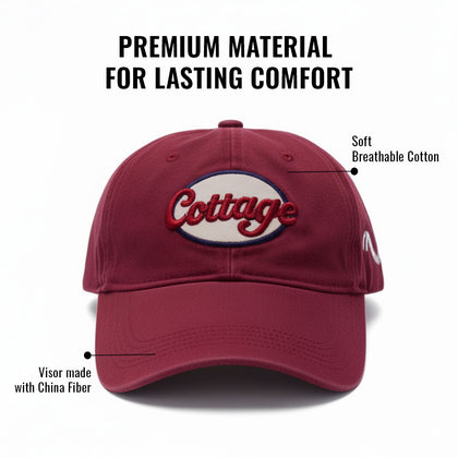 Men's Embroidered Cap- Maroon