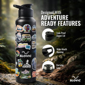 Steel Water Bottle 1L | BPA Free Leak-Proof Sipper Bottle