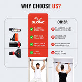 250 kg Adjustable No Screw Pull Up Bar - Wider Grip - Kid