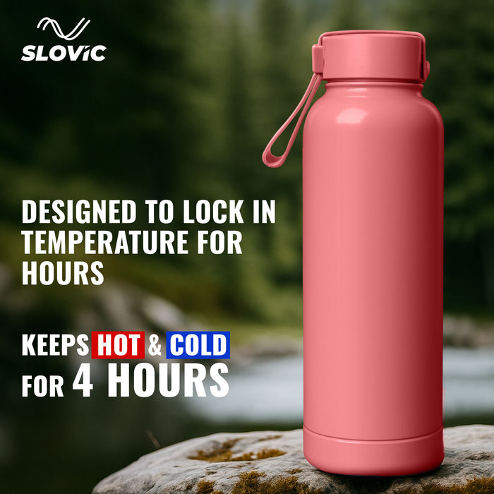 Slovic Purple PU Insulated Water Bottle - 900 ML