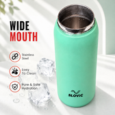 Insulated Zeno Bottle Water Bottle 950 ML - Stainless Steel Bottle - 24 Hrs Cold & 12 Hrs Hot