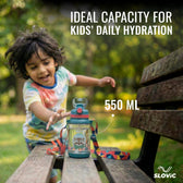 School Kids Water Bottle 550ml | Leakproof with Strap