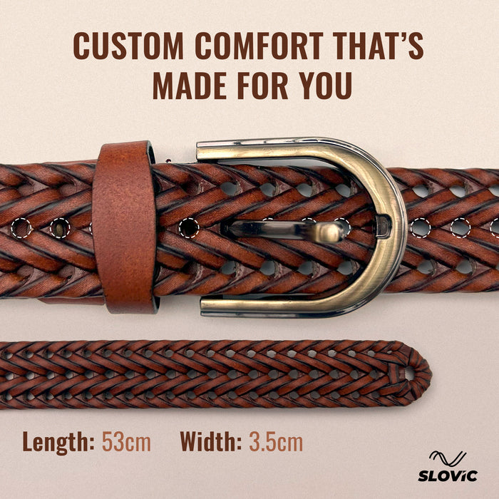 SLOVIC Leather Belt for Mens