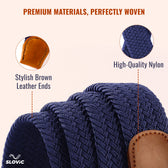 Braided Nylon Woven Belt- Blue