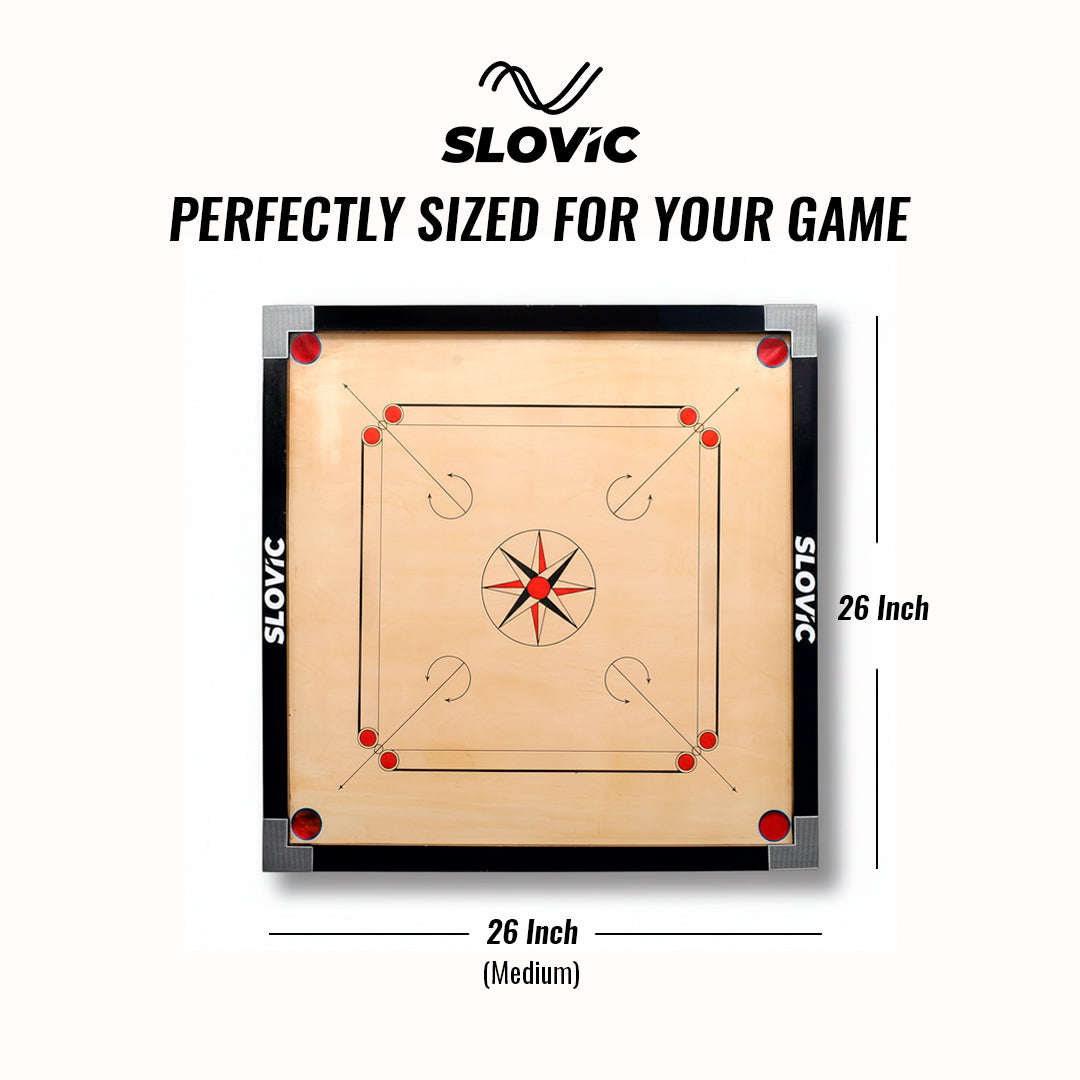 26" Carrom Board with Coins & Striker