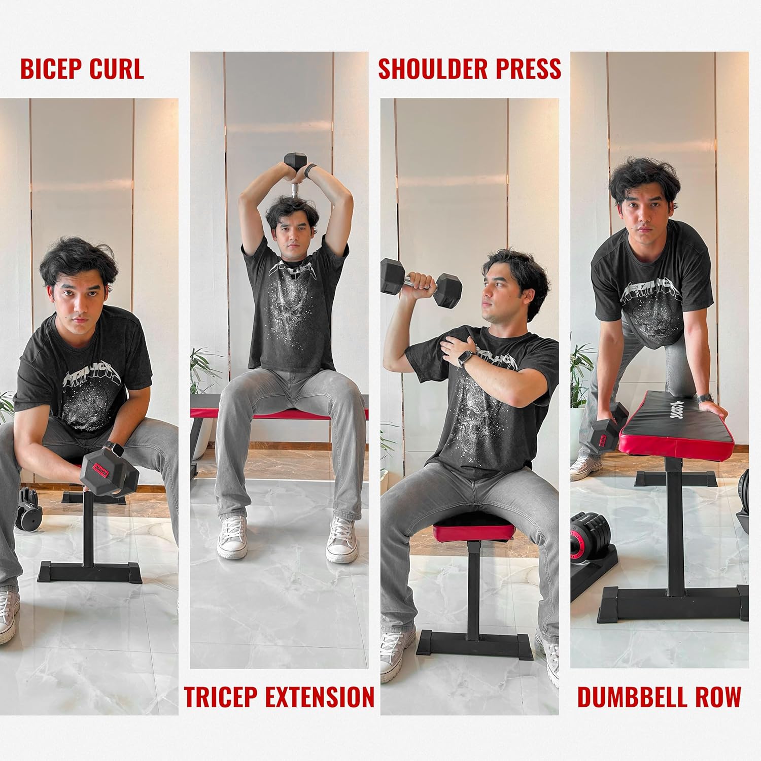 Slovic Flat Gym Bench for Home- 300 KG