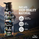 Steel Water Bottle 1L | BPA Free Leak-Proof Sipper Bottle