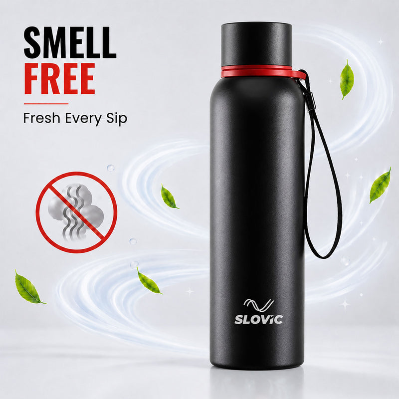 Insulated Water Bottle - 750ml, 24-Hour Temp - Black