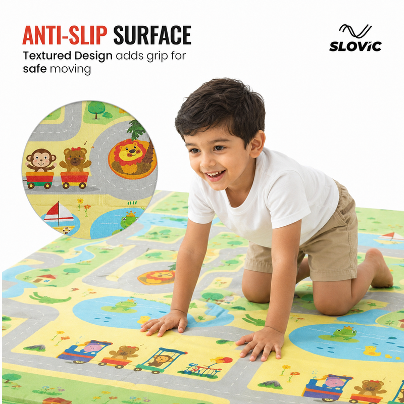 Foldable Play Mat | 3 Fold with zip slider bag