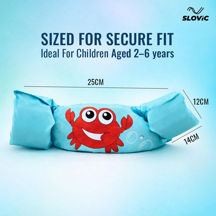 Slovic Kids Swimming Arm Inflated Floating Water Wings with Adjustable Buckle (2–6 Years) | Ideal for Pool & Beach Use