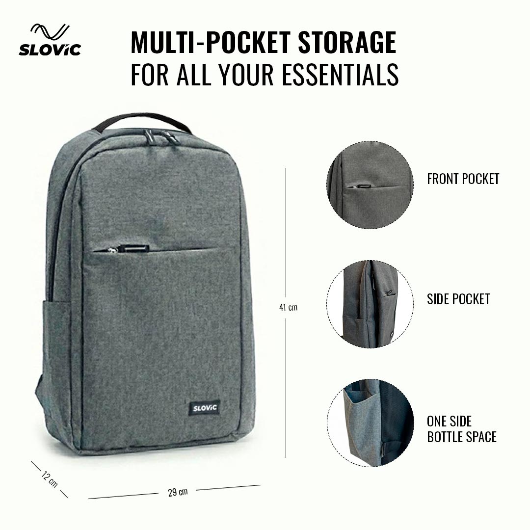SLOVIC Grey Laptop Bag - 25 LTR