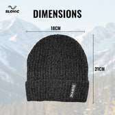 Winter Cap for Men & Women - Roll Over Fit - Warm & Comfortable Blue Cap