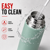 Phantom Bottle 1L - Insulated Stainless Steel Water Bottle - Mint Green - Gym, Sports & Travel