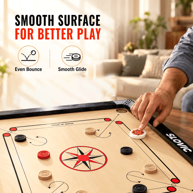 Carrom Board 32 × 32 Inches with 5-Ply Carton
