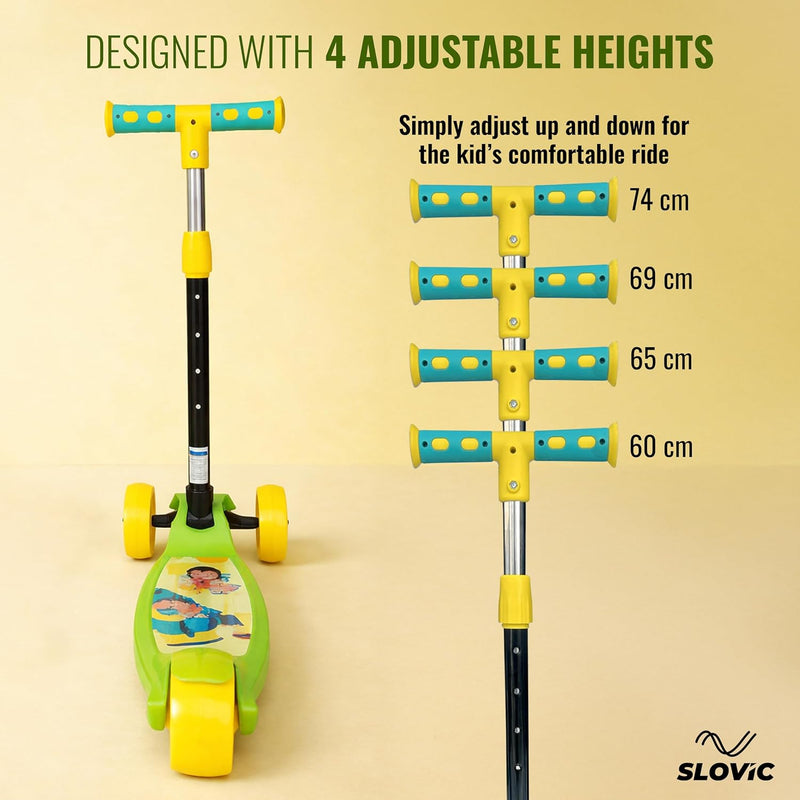 Foldable Kick Scooter – 3-Wheel, Adjustable & BIS Approved