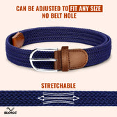 Braided Nylon Woven Belt- Blue