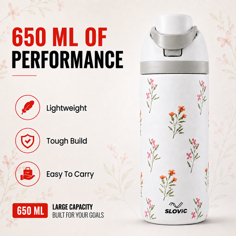 Slovic Insulated Petal Mist Bottle  UV Print - 650ml