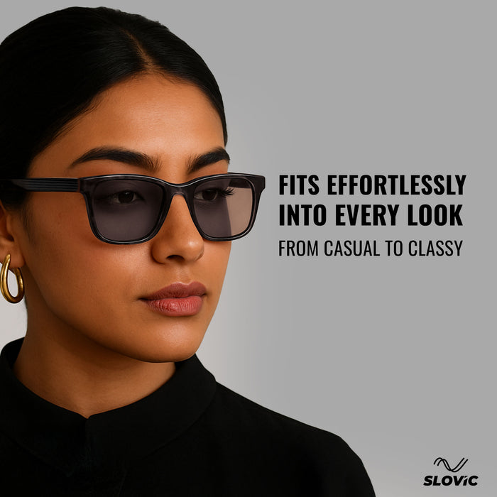 SLOVIC Sunglasses for Men- Black