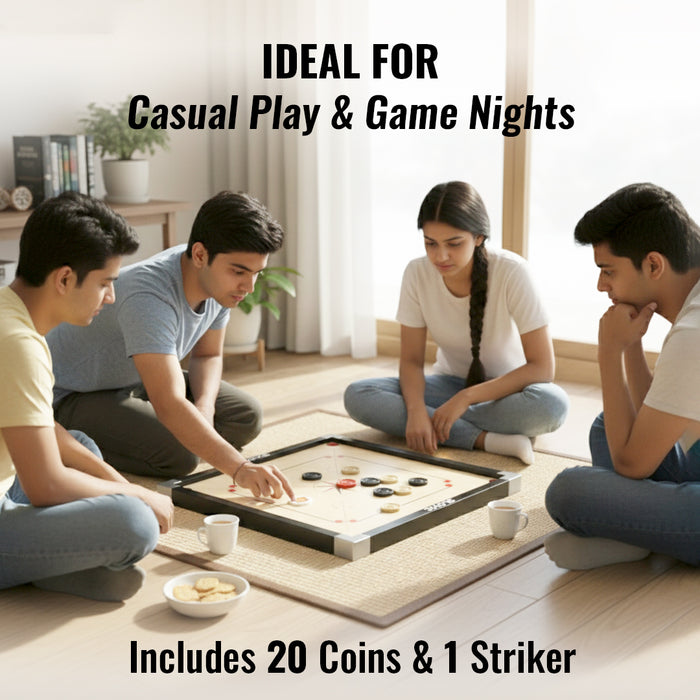 Slovic (26 inches) Carrom Board for Home & Professional Practice | Comes with Coins & Striker | Ideal for Indoor & Outdoor Games