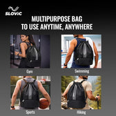 Drawstring Gym Bag 22L with Shoe Compartment