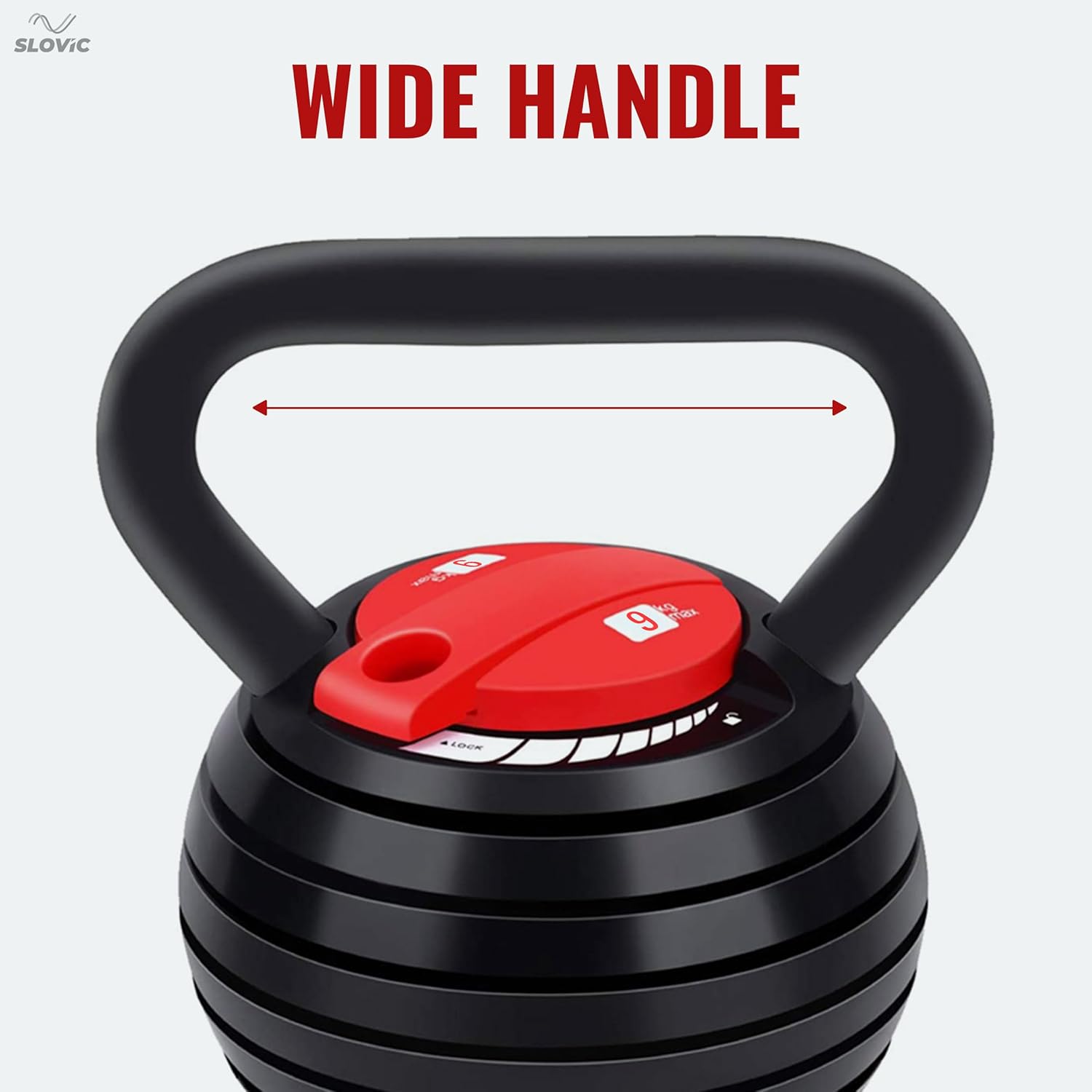 Premium Strength Training Kettlebells for Weightlifting - 1 Pc 9 Kg, Black
