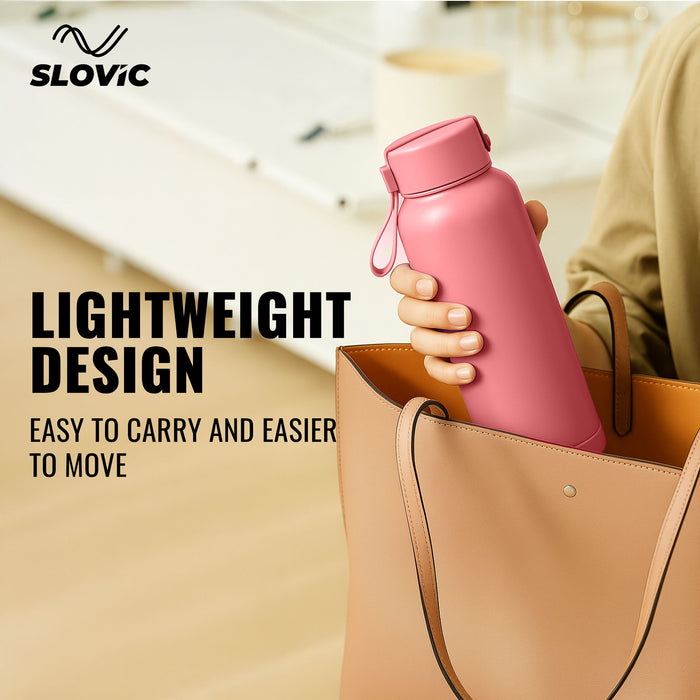 Slovic Purple PU Insulated Water Bottle - 900 ML