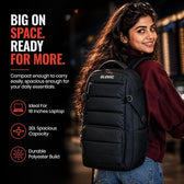 Puffer Design Laptop Bag for Men & Women [30 LTR] - Water Resistant Backpack - Black
