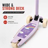 Foldable Kick Scooter – 3-Wheel, Adjustable & BIS Approved | Purple