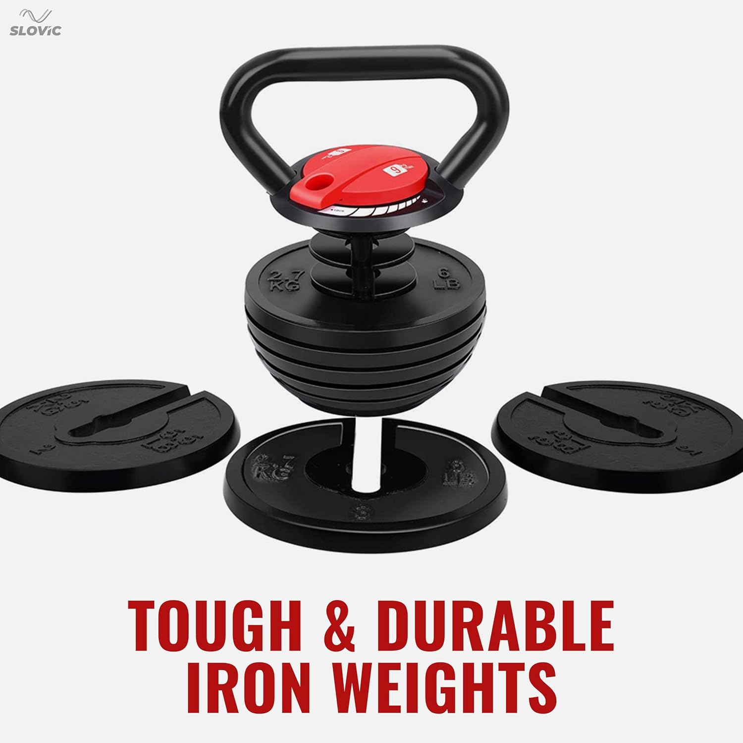 Premium Strength Training Kettlebells for Weightlifting - 1 Pc 9 Kg, Black