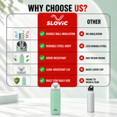Insulated Zeno Bottle Water Bottle 950 ML - Stainless Steel Bottle - 24 Hrs Cold & 12 Hrs Hot