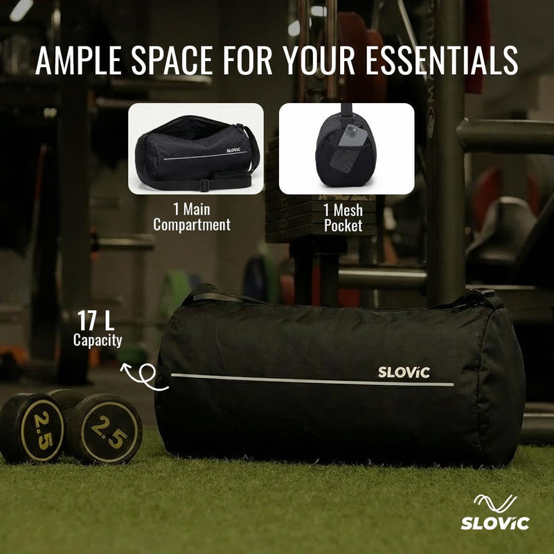 Duffle Gym Bag - 17L - Black & White