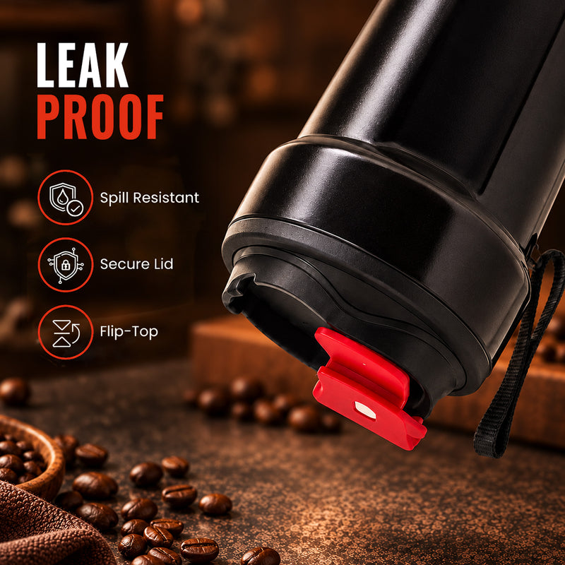 Heat Lock Coffee Tumbler 400ml - Black - Travel Mug