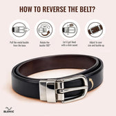 2-in-1 Reversible Leather Belt for Women