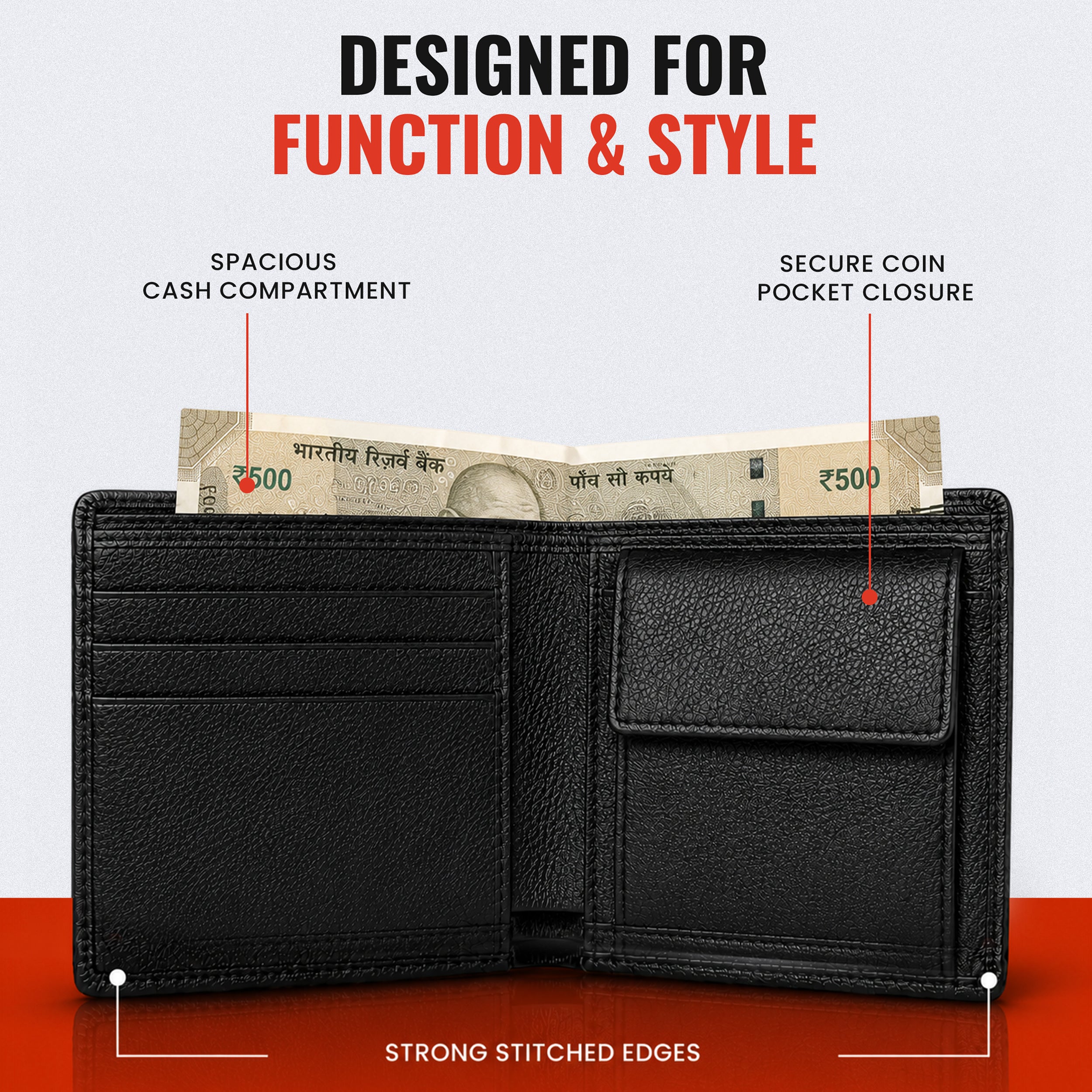 Genuine Leather Bifold Wallet