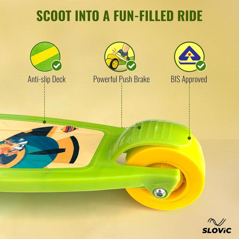 Foldable Kick Scooter – 3-Wheel, Adjustable & BIS Approved
