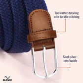 Braided Nylon Woven Belt- Blue