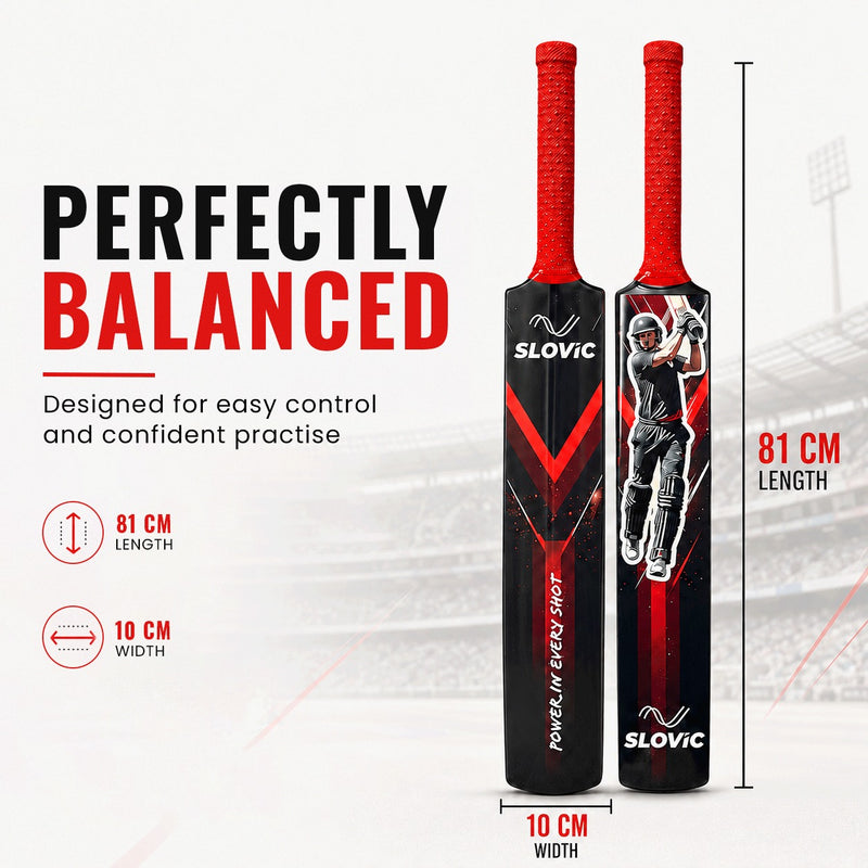 Cricket Bat - 81 x 10 CM - Lightweight Fiber Bat for Cricket kit