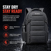 Puffer Design Laptop Bag for Men & Women [30 LTR] - Water Resistant Backpack - Black