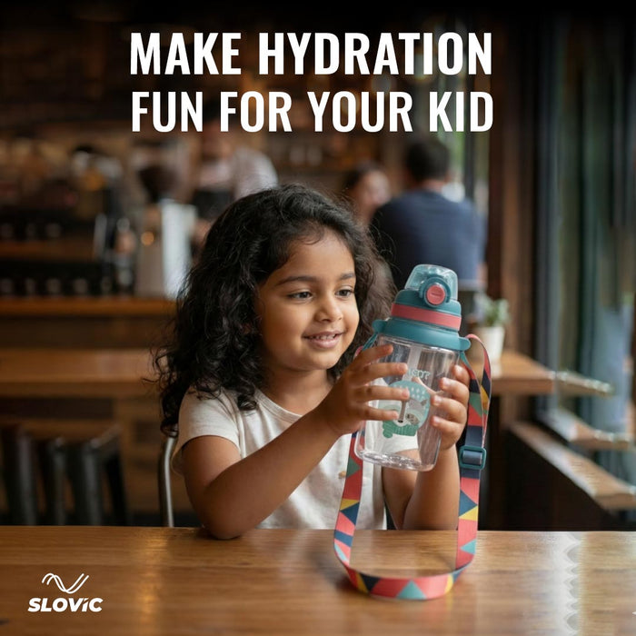 SLOVIC Water Bottle for School Kids - 550 ML