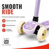 Foldable Kick Scooter – 3-Wheel, Adjustable & BIS Approved | Purple