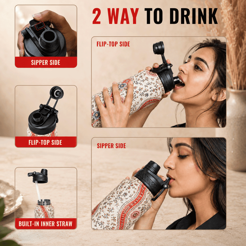 Slovic Insulated Boho Bloom -UV Print-| 1L